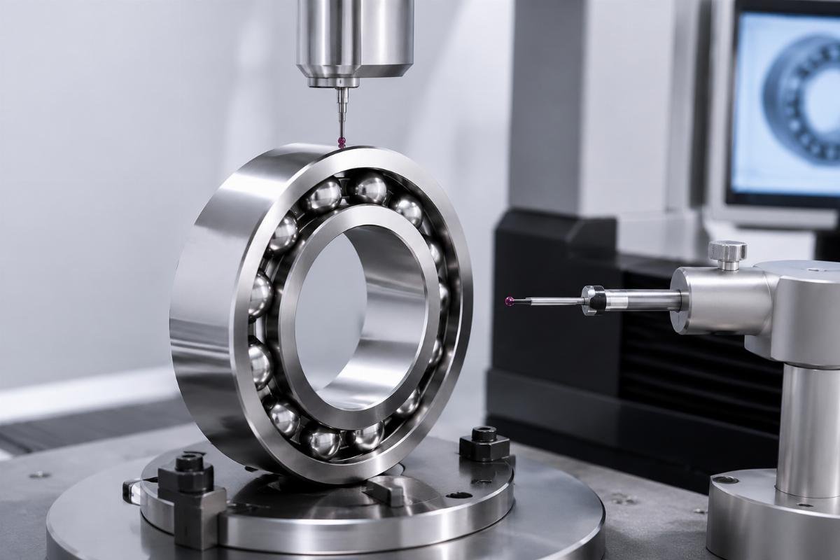100% inspection ensures dimensional accuracy within ±2μm Bearing quality control inspection: automated dimensional measurement system