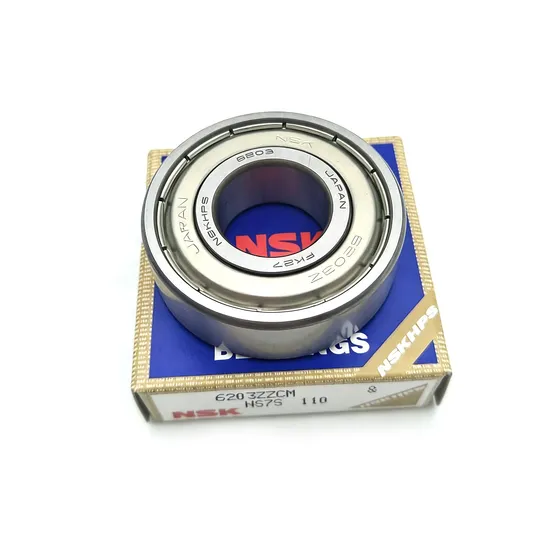 High-Speed Low-Noise NSK 6203 Deep Groove Ball Bearing for Office Equipment P0-P2 Precision