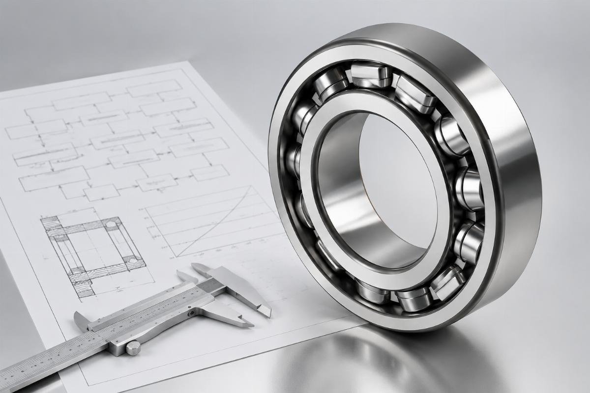 Bearing clearance selection process integrating thermal expansion, load factors, and tolerance data Bearing clearance calculation workflow showing temperature, load, and fit tolerance inputs