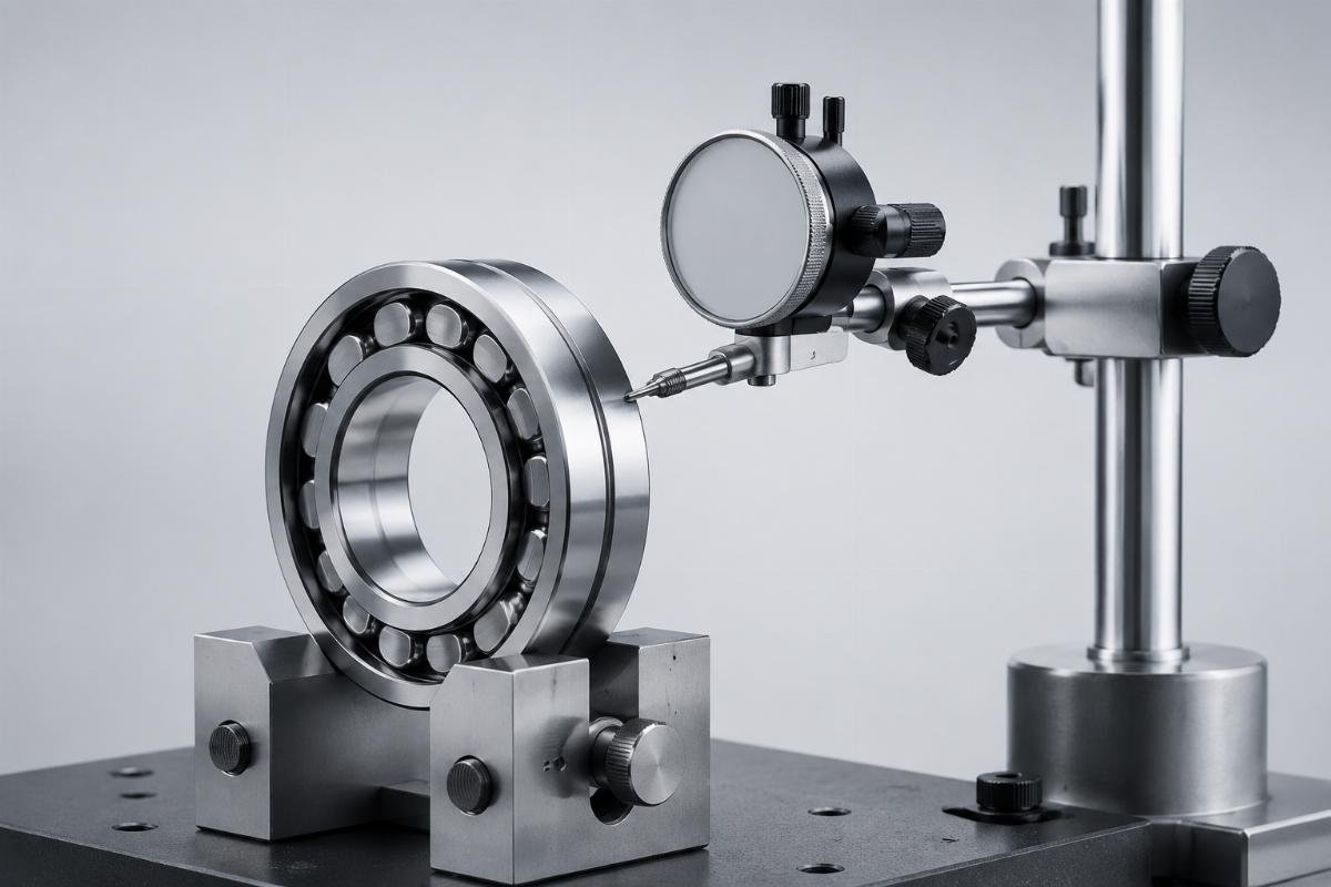 Certified inspection equipment verifying ISO 492 and DIN 625 dimensional compliance