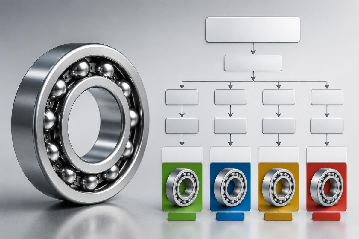 Decision tree for selecting P0/P6/P5/P4 based on speed, load, and downtime cost Bearing Precision Selection Decision Flowchart: From Application Requirements to Optimal Class