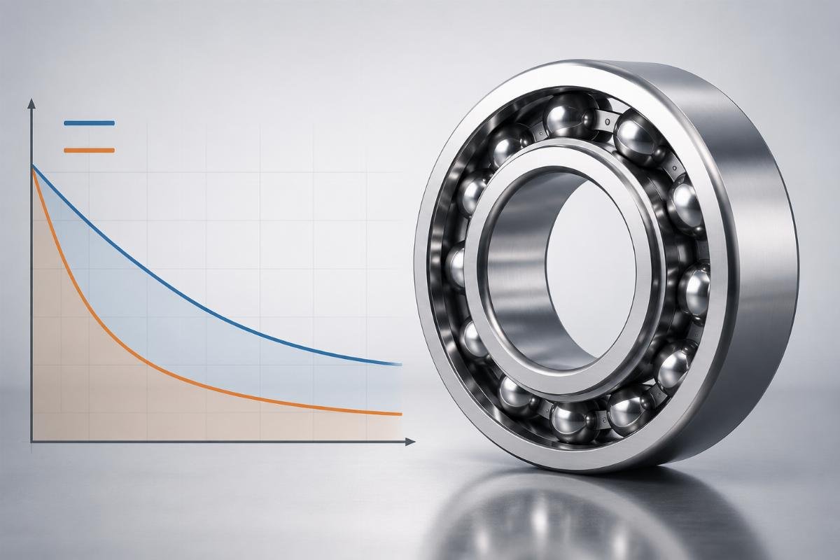 Dynamic load ratings focus on fatigue life in rotating applications while static ratings prevent deformation under stationary loads Comparison of dynamic vs static load rating curves for industrial bearings