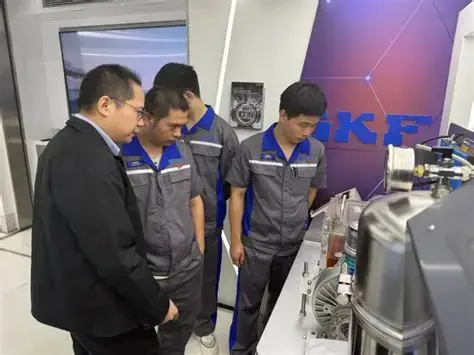 Foreign clients reviewing samples