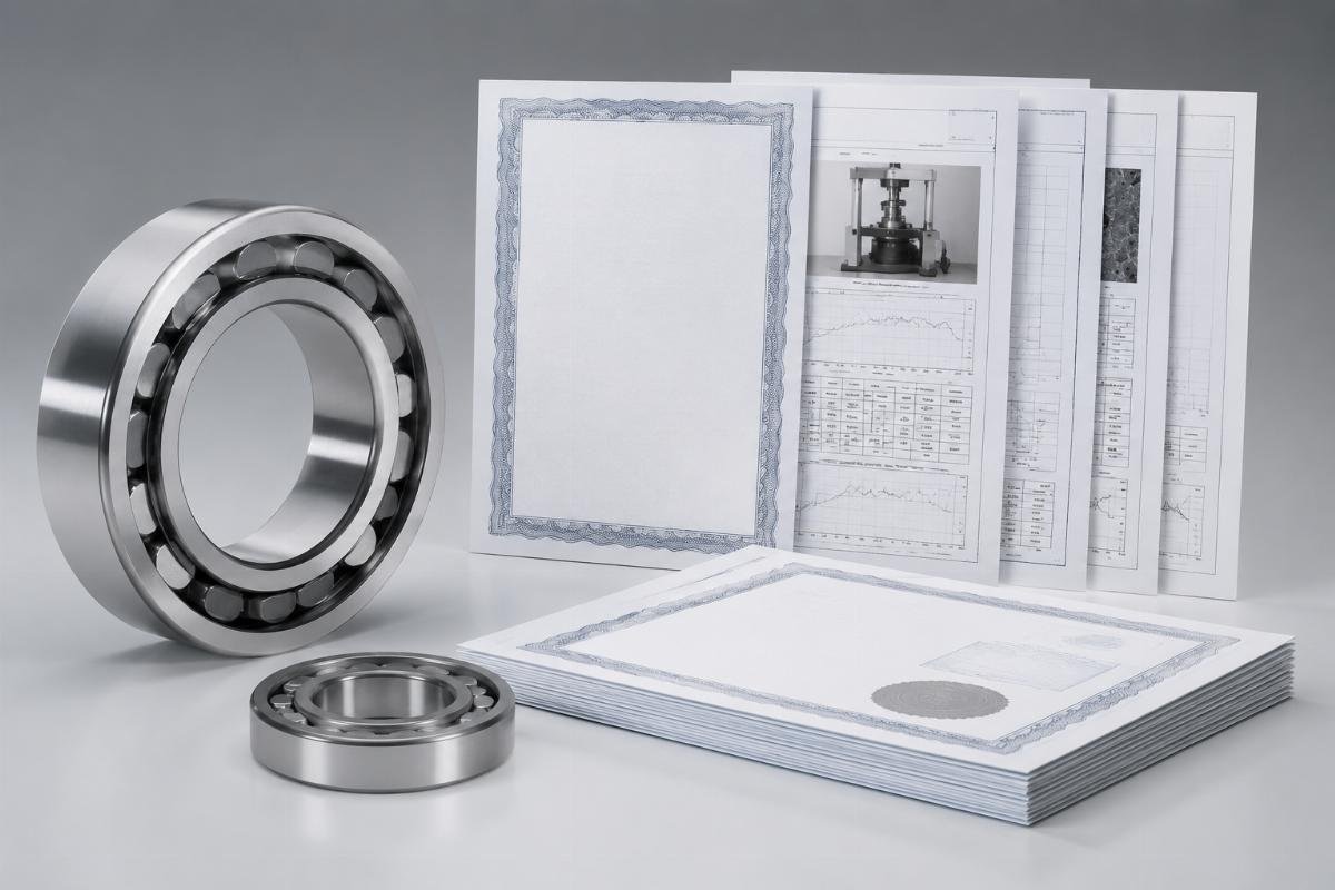 Example of comprehensive bearing certification package including material test reports Bearing Certification Documentation