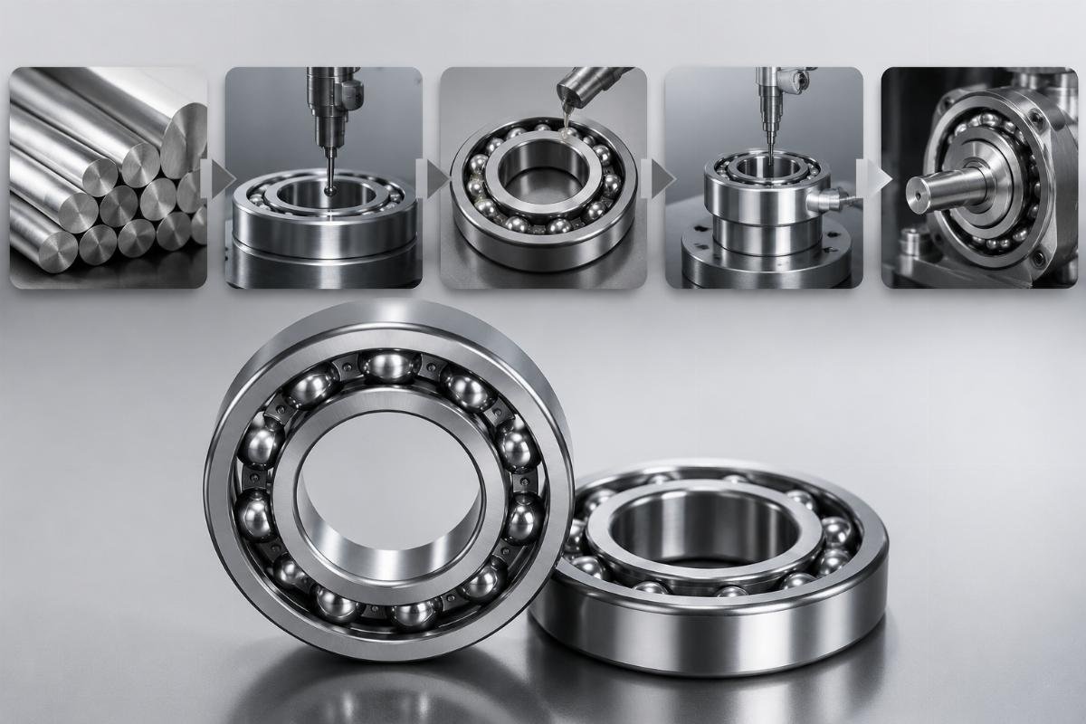 5-Step Bearing Quality Control Process Flowchart