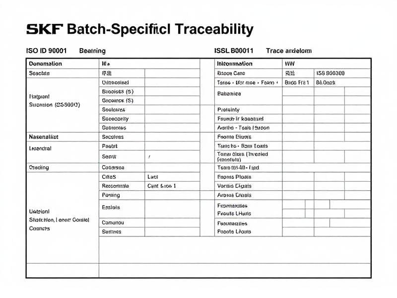 ISO 9001 bearing traceability proof SKF batch-specific traceability documentation