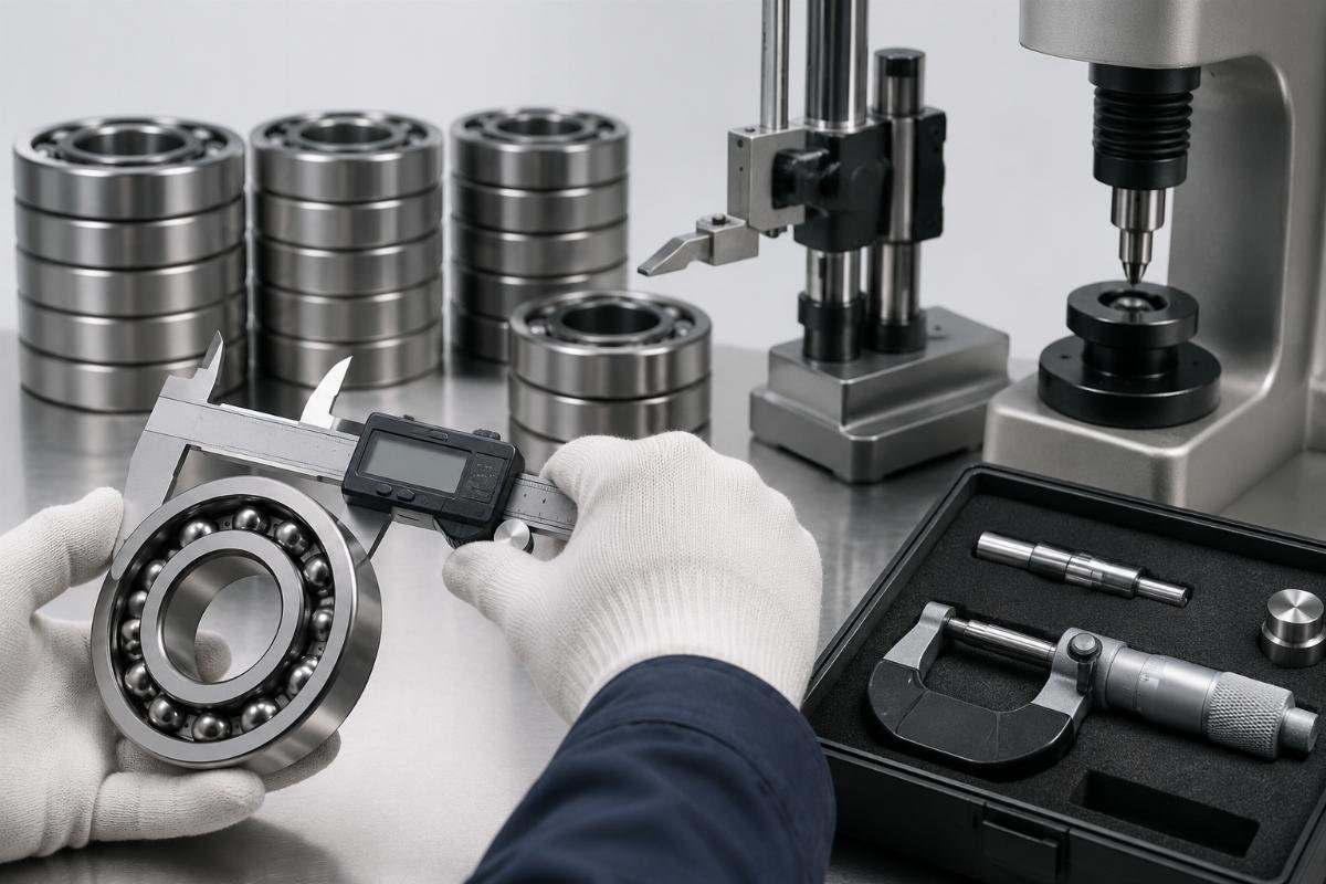 Quality control process for bulk deep groove ball bearing orders